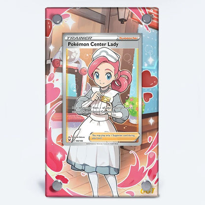 pokemon center lady pokemon card Pokemon Center Lady 185/185 Pokémon Extended Artwork Protective Card Case